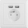 Prizë murale Lanberg AC-WS01-USB2-E, 1x 220V, 2x USB 2.1A, e bardhë