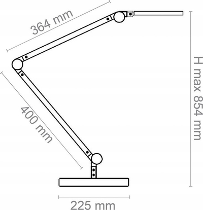 Lampë tavoline CEP GIANT LED, me rregullim të ngjyrës së dritës, lis me të bardhë
