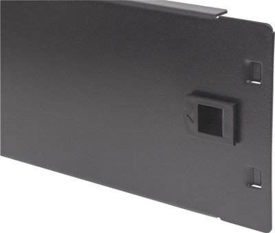 Panel mbulues rack Techly I-CASE BLANK-2-SCLTY, 2U, për kabinete, i zi