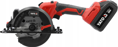 Sharrë rrethore pa kabllo Yato YT, 18V, brushless 140mm, me 2 bateri 4Ah