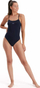 Kostum banje njëpjesësh Speedo Eco+ Thinstrap për goca, rezistent ndaj klorit, i zi