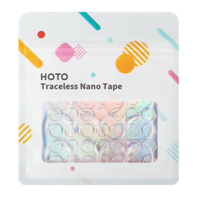 Shirit ngjitës Hoto QWNMJD002, nano akrilik, ngjitje dyanëshe, transparent