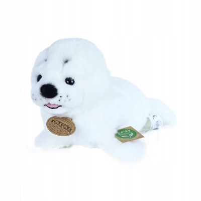 Плишана играчка фока Rappa Eco, 26 cm, бела