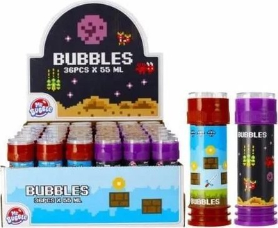 Lodër me flluska sapuni My Bubble Pixel II, 55 ml, me figurë loje pixel, shumëngjyrëshe