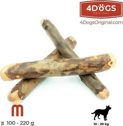 Lodër përtypëse për qen 4DOGS Olive Wood M, për qen 10 20 kg, dru ulliri i natyrshëm