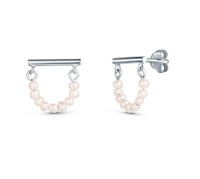 Vathë për femra Jwl Luxury Pearls, të argjendtë/bardhë
