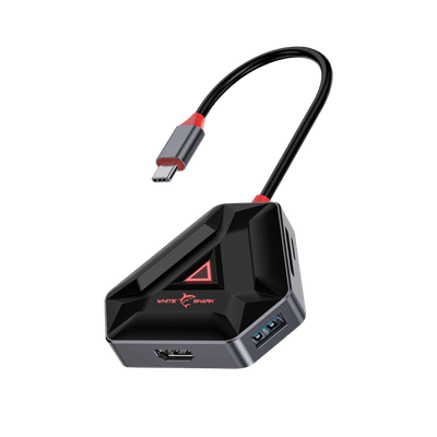 USB Hub White Shark Hexagon, 6në1, i zi