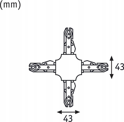 Përçues drite Paulmann URail X Connector, 230V, për sistem shina, i bardhë