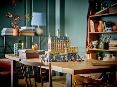 Set LEGO Harry Potter Hogwarts Castle The Great Hall, model ndërtimi, për koleksionistë, shumëngjyrësh