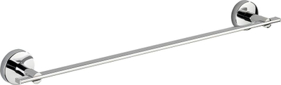 Mbajtës peshqiri Wenko Capri Uno Single Rail, metal krom, për mur, argjendtë