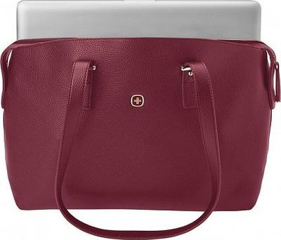 Çantë pune Wenger Women's Business Tote, 14", me xhep për laptop, e kuqe e errët