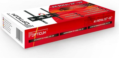 Mbajtës muri për TV Opticum AX Royal 55, 23"-55", 35kg, i zi