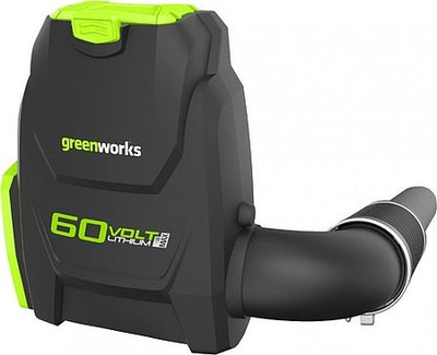 Fshesë kopshti me erë Greenworks GD60BPB, motor brushless, shpejtësi 210 km/h, jeshile