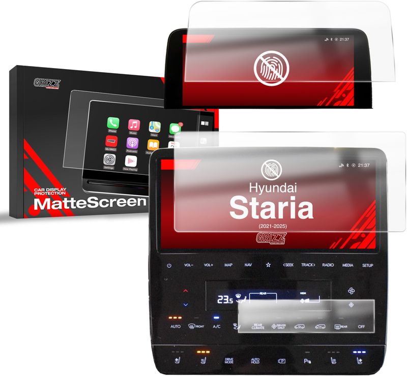 Film mbrojtës ekran GRIZZ MatteScreen për Hyundai Staria 10.25", 3in1, kundër gjurmëve
