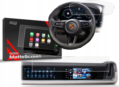Film mbrojtës ekrani GRIZZ MatteScreen 2n1 për Porsche Panamera 3 2024, 12.3" edhe 10.9", mat, transparent