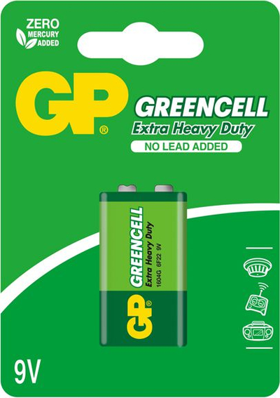 Батерија GP Greencell 9V, 1 парче