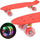 Skateboard Jokomisiada Fishboard SP0715, rrota LED, i kuq