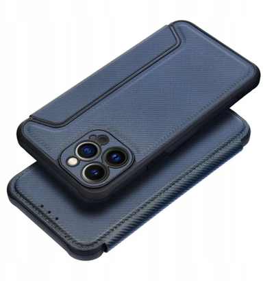 Kopotinë libër OEM RAZOR për iPhone 16e, me xhep për kartë, mbyllje magnetike, blu