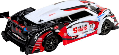 Makina sportive me telekomandë RC 1:16 Drift, rrota të ndërrueshme, e bardhë e kuqe
