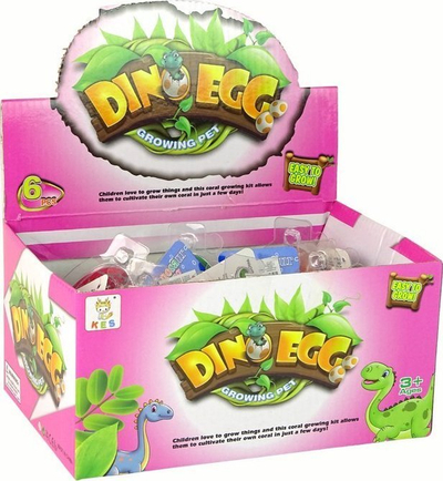 Lodër vezë dinosauri Dino Egg, 7.5 cm, që rritet në ujë, me shumë ngjyra