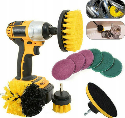 Set furçash pastrimi për trapano Cleaning Brushes, 12 copë, për lloj‑lloj sipërfaqesh, shumëngjyrësh