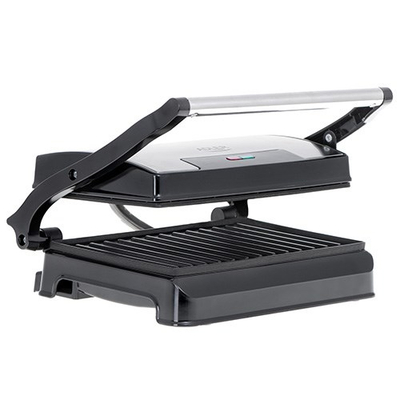 Grill elektrik Adler AD 3052, pllaka me veshje teflon, vrimë kullimi yndyre, i zi