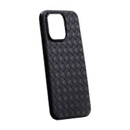 Mbulesë telefoni Joyroom JR-BP005, për iPhone 15 Pro Max, teksturë gërshet, e zezë