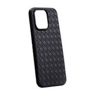 Mbulesë telefoni Joyroom JR-BP005, për iPhone 15 Pro Max, teksturë gërshet, e zezë