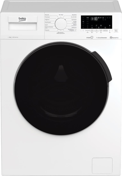 Lavatrice Beko WUE6624XWWS, 6kg, 1200rpm, e bardhë me derë të zezë