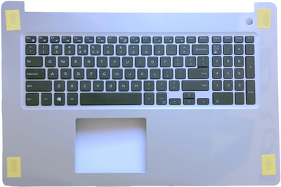 Tastierë laptopi Dell NMC13, layout anglisht US, me numpad, e zezë argjendtë