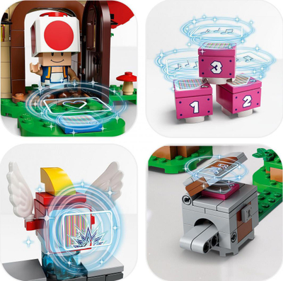 Lego Super Mario Toad Is Looking For The Treasure, 464 elemente
