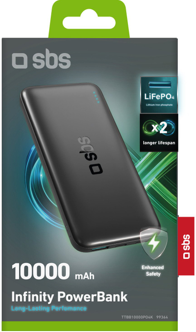 Powerbank SBS TTBB10000PO4K, 10000mAh, 10W, i zi