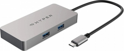 Hub USB-C HyperDrive Hyper 5-Port, HDMI 4K, Gigabit Ethernet, gri