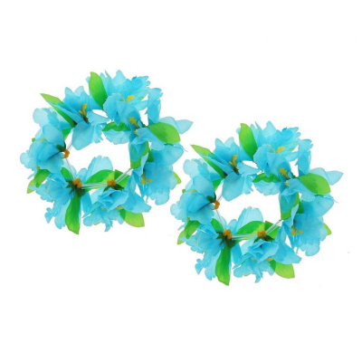 Byzylyk Hawaiian, set 2 copë, 5 cm, blu-jeshil