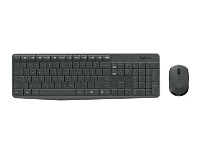 Set tastierë dhe maus Logitech MK235, wireless, i zi