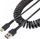 Kabllo karikimi StarTech USB A në USB C, spirale 50cm, USB 2.0 3A, e zezë