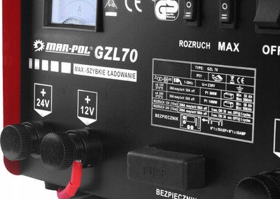 Karikues baterie GYS 024496, 6V 12V, 3A, i kuq