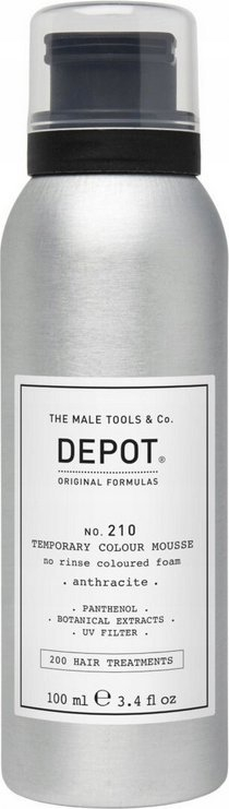 Shkumë boje për flokë Depot No. 210, e përkohshme, 100 ml, antracit