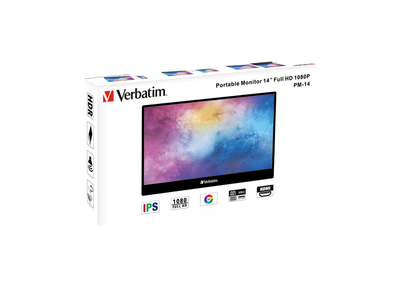 Монитор Verbatim 49590, 14\", Full HD, IPS, црн