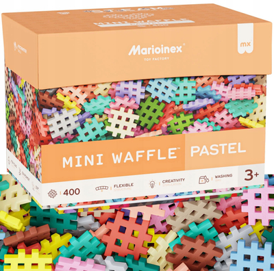 Lojë ndërtime Marioinex Mini Waffle Pastel, 400 pjesë, shumëngjyrëshe