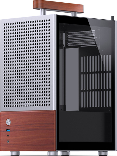 Компјутерско куќиште Jonsbo T6 Mini ITX, 13.7L, панел од калено стакло, сребрено