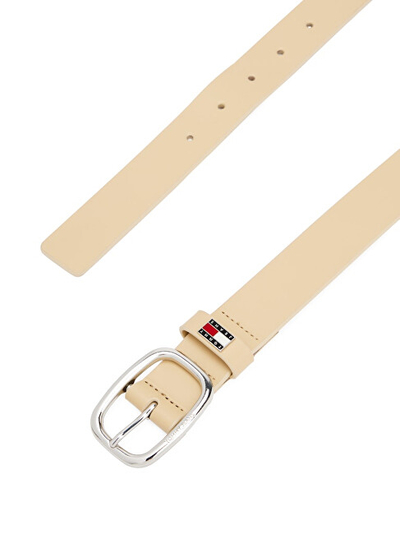 Rrip femrash TOMMY JEANS Tjw Oval 3.0, lëkurë, ecru
