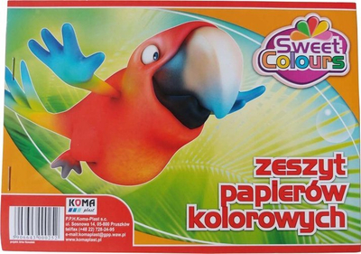 Bllok shënimesh Koma Plast Colored Paper A5, fletë me ngjyra