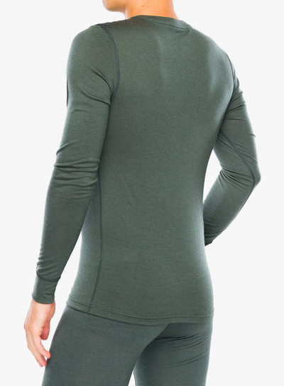 Bluzë termike Odlo Natural Merino 200 Crew Neck, 100% lesh merino, me mëngë t’gjata, jeshile, M
