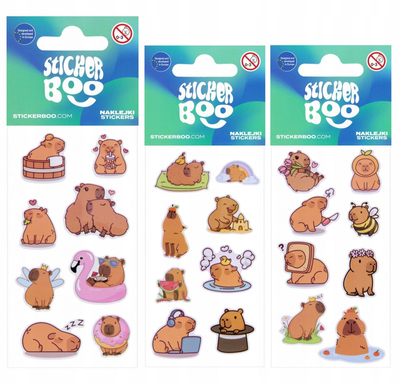 Налепници STICKERS Sticker Boo Capybara 5861, сет за декорирање, повеќебојни