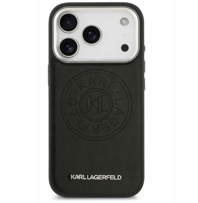 Kapak telefoni Karl Lagerfeld MagSafe PU për iPhone 17 Pro, i zi