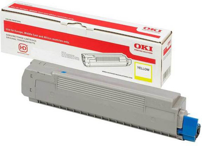 Тонер OKI 46490401, оригинален, жолт