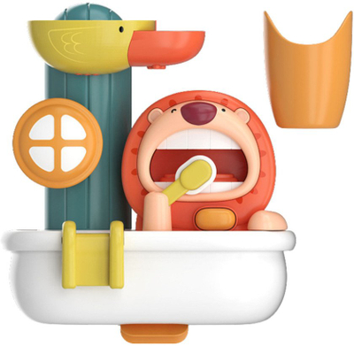 Lodër për banjo Bath Toy, makinë shkume, luan dhe rosak, shumëngjyrëshe