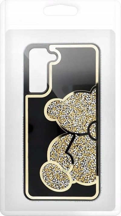 Mbrojtëse telefoni Teddy Bear për Samsung A15 4G A15 5G, TPU PU, me shkëlqim, gold