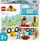 Lodër ndërtimi LEGO DUPLO 10986 Family House on Wheels, set familjar, për kalamaj 2+